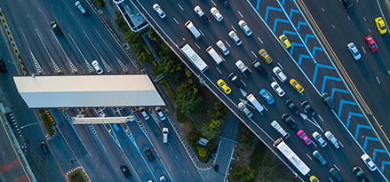 Highway aerial view