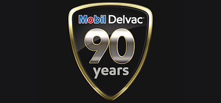 mobil delvac 90 years logo